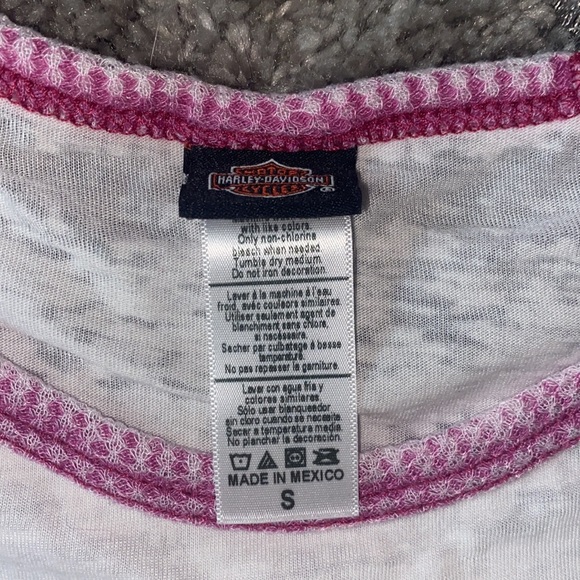 NWOT Harley Davidson Pink white T Shirt Small - Picture 3 of 7